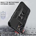 Wholesale Military Grade Armor Protection Stand Magnetic Feature Case for iPhone 12 Mini 5.4 (Navy Blue)